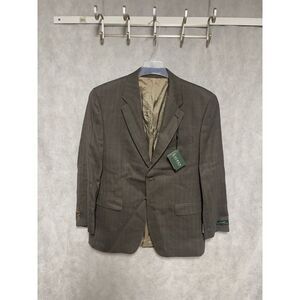 NWT Ralph Lauren Blazer Men 40R Olive Brown Herringbone Plaid Flannel‎ Coat Luxe